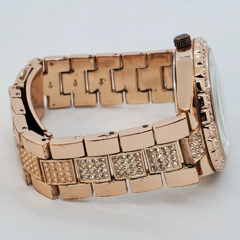 Timothy Stone Women's Watch 38MM White‎ Dial Rose Gold Bracelet 6